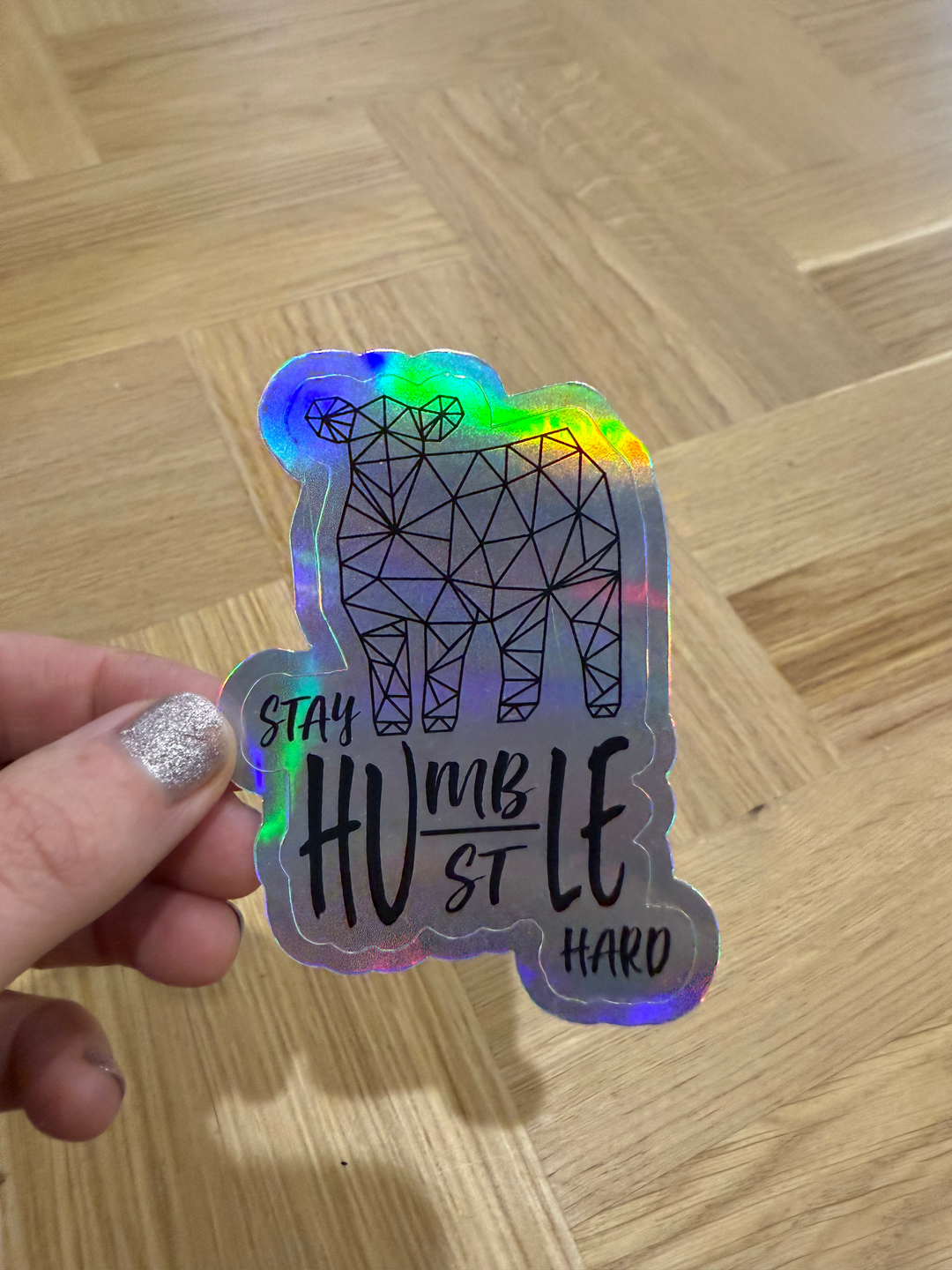 Stay Humble Hustle Hard Sticker image 0